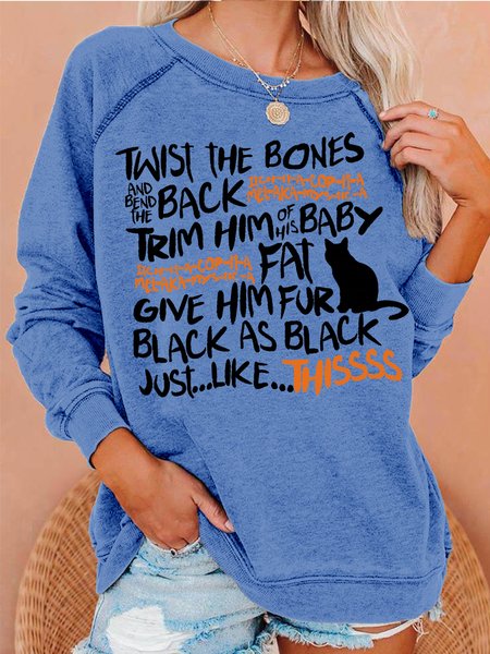 Womens Twist the Bones Spell Letters Sweatshirts, Light blue, Hoodies&Sweatshirts
Womens Twist the Bones Spell Letters Sweatshirts, Light blue, Hoodies&Sweatshirts