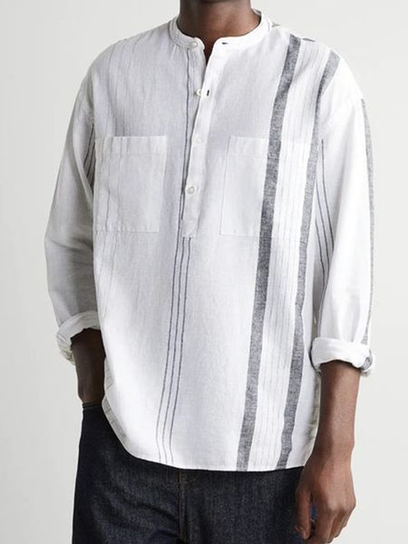 Cotton linen style American casual stand collar stripe printed cotton linen Long Sleeve Shirt, As picture, Long Sleeve Shirts
Cotton linen style American casual stand collar stripe printed cotton linen Long Sleeve Shirt, As picture, Long Sleeve Shirts