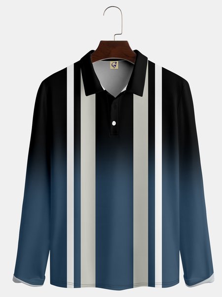 Casual Art Collection Gradient Geometric Stripes Color Block Pattern Lapel Button Long Sleeve Print Polo Shirt, Deep blue, Long Sleeve T-shirts
Casual Art Collection Gradient Geometric Stripes Color Block Pattern Lapel Button Long Sleeve Print Polo Shirt, Deep blue, Long Sleeve T-shirts