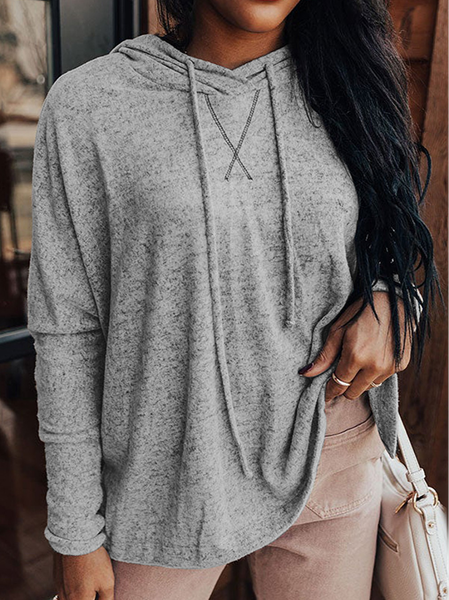 Hoodie Casual Sweatshirts, Gray, Sweatshirts & Hoodies