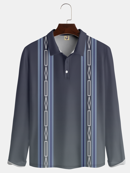 Casual Art Collection Gradient Geometric Stripes Color Block Pattern Lapel Button Long Sleeve Print Polo Shirt, Blue purple, Long Sleeve T-shirts
Casual Art Collection Gradient Geometric Stripes Color Block Pattern Lapel Button Long Sleeve Print Polo Shirt, Blue purple, Long Sleeve T-shirts