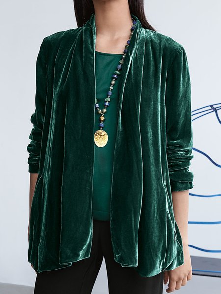 V neck Daily Long sleeve Elegant Regular Fit Blazer, Green, Jackets 
V neck Daily Long sleeve Elegant Regular Fit Blazer, Green, Jackets