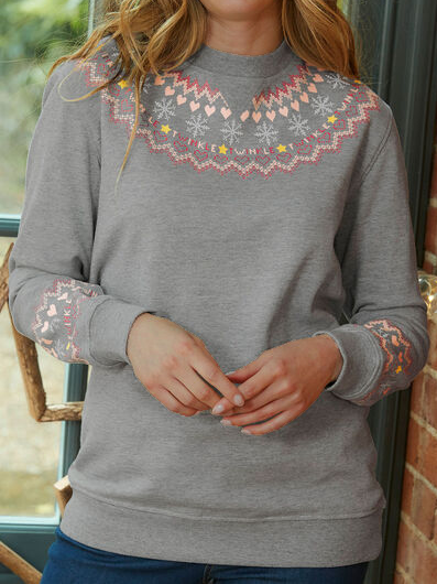 Geometric Casual Sweatshirts, Gray, Hoodies & Sweatshirts