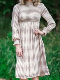 Crew Neck Casual Loose Dresses, Multicolor, Dresses 
Crew Neck Casual Loose Dresses, Multicolor, Dresses