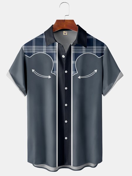 Men's Vintage Denim Print Front Button Soft Breathable Fake Pocket Casual Western Shirt, Blue, Short Sleeve Shirts
Men's Vintage Denim Print Front Button Soft Breathable Fake Pocket Casual Western Shirt, Blue, Short Sleeve Shirts
