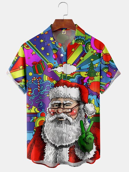 Men's Christmas Print Casual Breathable Pocket Short Sleeve Shirt, Red, Short Sleeve Shirts
Men's Christmas Print Casual Breathable Pocket Short Sleeve Shirt, Red, Short Sleeve Shirts