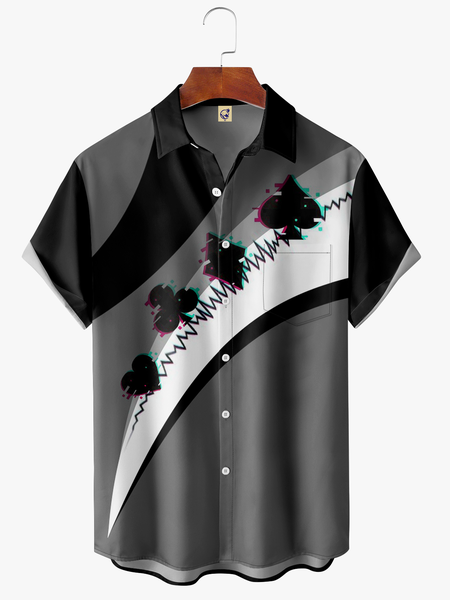 Men's Geometric Art Print Fashion Hawaiian Lapel Short Sleeve Shirt, Black, Short Sleeve Shirts 
Men's Geometric Art Print Fashion Hawaiian Lapel Short Sleeve Shirt, Black, Short Sleeve Shirts