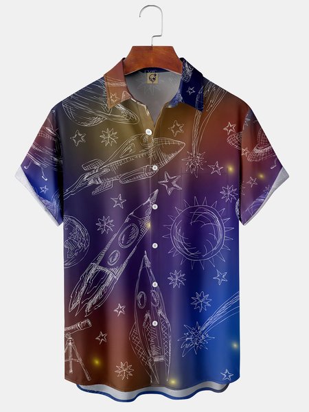 Men's Line Art Spacecraft Print Casual Breathable Hawaiian Short Sleeve Shirt, As picture, Short Sleeve Shirts
Men's Line Art Spacecraft Print Casual Breathable Hawaiian Short Sleeve Shirt, As picture, Short Sleeve Shirts