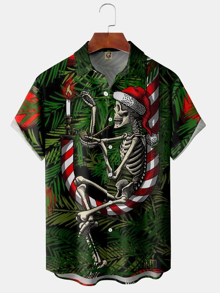 Men's Christmas Collection Printed Casual Short Sleeve Hawaiian Shirt with Chest Pocket, Green, Short Sleeve Shirts
Men's Christmas Collection Printed Casual Short Sleeve Hawaiian Shirt with Chest Pocket, Green, Short Sleeve Shirts