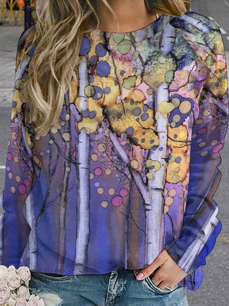 Women Large Format Flowers Crew Neck Abstract Casual Sweatshirt, As picture, Hoodies&Sweatshirts
Women Large Format Flowers Crew Neck Abstract Casual Sweatshirt, As picture, Hoodies&Sweatshirts