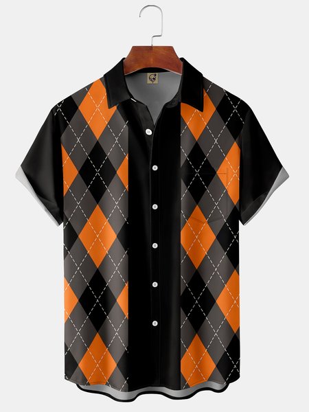 Mens Retro Plain Print Front Buttons Soft Breathable Chest Pocket Casual Bowling Shirt, Black, Short Sleeve Shirts
Mens Retro Plain Print Front Buttons Soft Breathable Chest Pocket Casual Bowling Shirt, Black, Short Sleeve Shirts