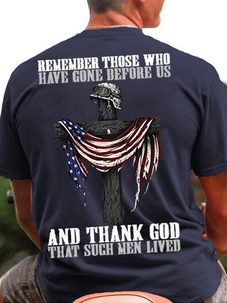 Mens Cotton Crew Neck T-Shirt, Dark blue, T-shirts
