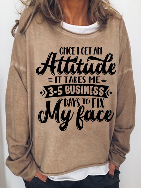 Women Sarcastic Once I Get An Attitude Funny Shirt Crew Neck Loose Sweatshirt, Khaki, Hoodies&Sweatshirts
Women Sarcastic Once I Get An Attitude Funny Shirt Crew Neck Loose Sweatshirt, Khaki, Hoodies&Sweatshirts