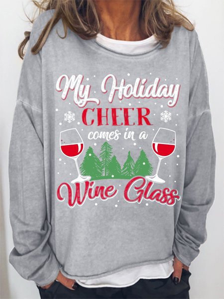 Women Funny Christmas Holiday Cheer Red Wine Loose Text Letters Sweatshirts, Gray, Hoodies&Sweatshirts
Women Funny Christmas Holiday Cheer Red Wine Loose Text Letters Sweatshirts, Gray, Hoodies&Sweatshirts