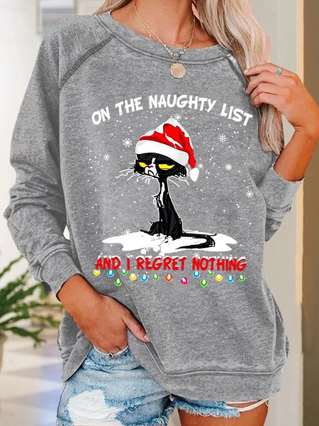 Women's Funny Christmas Cat Graphic Loose Simple Sweatshirt, Gray, Hoodies&Sweatshirts
Women's Funny Christmas Cat Graphic Loose Simple Sweatshirt, Gray, Hoodies&Sweatshirts