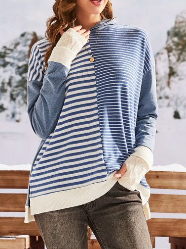 Hoodie Loose Casual Striped Sweatshirts, Stripe-blue, Sweatshirts & Hoodies
Hoodie Loose Casual Striped Sweatshirts, Stripe-blue, Sweatshirts & Hoodies