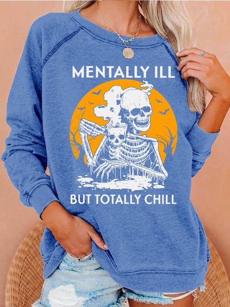 Womens Funny Halloween Print Crew Neck Casual Sweatshirt, Light blue, Hoodies&Sweatshirts
Womens Funny Halloween Print Crew Neck Casual Sweatshirt, Light blue, Hoodies&Sweatshirts