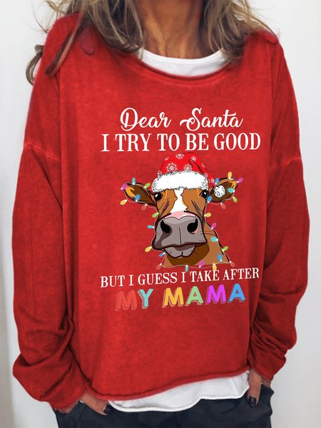 Dear Santa I Try To Be Good Women Crew Neck Loose Christmas Sweatshirt, Red, Hoodies&Sweatshirts
Dear Santa I Try To Be Good Women Crew Neck Loose Christmas Sweatshirt, Red, Hoodies&Sweatshirts