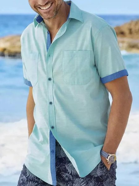 Cotton And Linen Holiday Leisure Short-sleeved Shirt, As picture, Short Sleeve Shirts
Cotton And Linen Holiday Leisure Short-sleeved Shirt, As picture, Short Sleeve Shirts