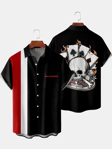 Men's Casual Short Sleeve Hawaiian Shirt with Chest Pocket Print, Black, Short Sleeve Shirts
Men's Casual Short Sleeve Hawaiian Shirt with Chest Pocket Print, Black, Short Sleeve Shirts