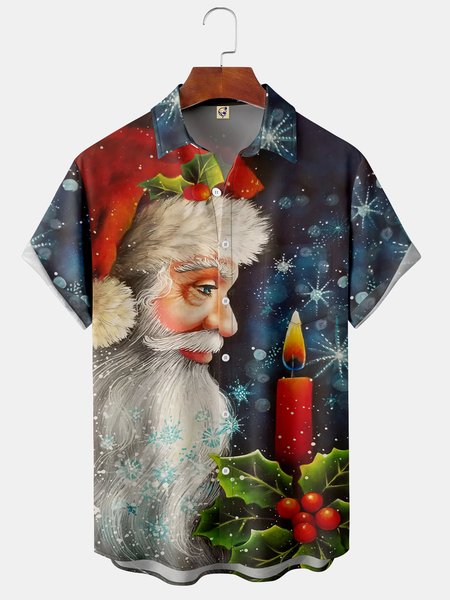 Men's Christmas Print Fashion Hawaiian Lapel Short Sleeve Shirt, Blue, Short Sleeve Shirts
Men's Christmas Print Fashion Hawaiian Lapel Short Sleeve Shirt, Blue, Short Sleeve Shirts