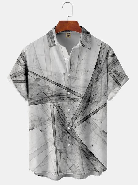 Mens Space Stripes Print Front Buttons Soft Breathable Chest Pocket Casual Hawaiian Shirt, Gray, Short Sleeve Shirts
Mens Space Stripes Print Front Buttons Soft Breathable Chest Pocket Casual Hawaiian Shirt, Gray, Short Sleeve Shirts