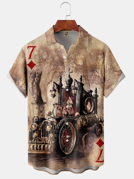 Men's Art Print Fashion Hawaiian Lapel Short Sleeve Shirt, Deep khaki, Short Sleeve Shirts
Men's Art Print Fashion Hawaiian Lapel Short Sleeve Shirt, Deep khaki, Short Sleeve Shirts