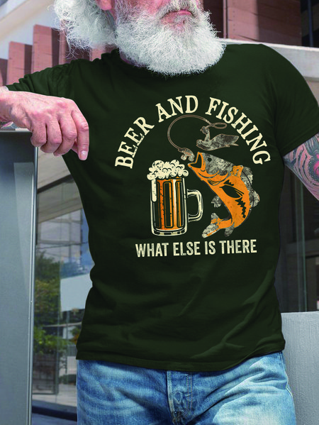 Men Beer And Fishing What Else Is There Letters Casual T-Shirt, Darkgreen, T-shirts
Men Beer And Fishing What Else Is There Letters Casual T-Shirt, Darkgreen, T-shirts