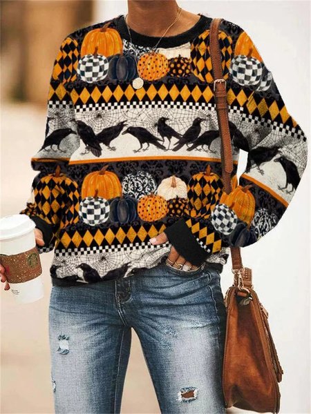 Vintage Halloween Inspired Patchwork Art Sweatshirt, Multicolor, Sweatshirts & Hoodies
Vintage Halloween Inspired Patchwork Art Sweatshirt, Multicolor, Sweatshirts & Hoodies