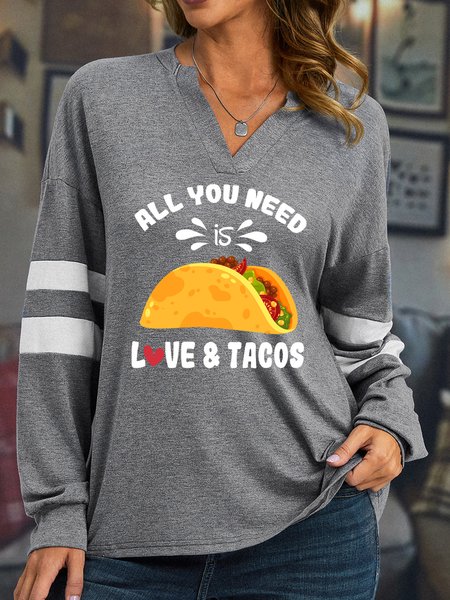 Lilicloth X Jessanjony All You Need Is Love And Tacos Women's Long Sleeve T-Shirt, Gray, Long sleeves
Lilicloth X Jessanjony All You Need Is Love And Tacos Women's Long Sleeve T-Shirt, Gray, Long sleeves