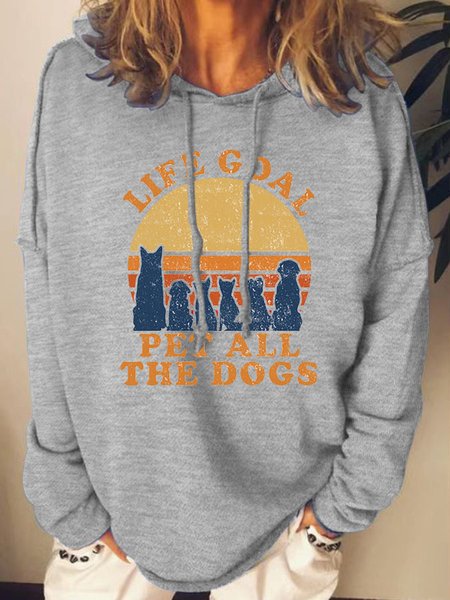 Women Life Goal Pet All The Dog Cotton-Blend Hoodie Sweatshirt, Gray, Hoodies&Sweatshirts
Women Life Goal Pet All The Dog Cotton-Blend Hoodie Sweatshirt, Gray, Hoodies&Sweatshirts