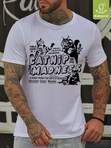 Men's Public Enemy Crazed Abandon Catnip Waterproof Oilproof And Stainproof Fabric Casual T-Shirt, White, T-shirts
Men's Public Enemy Crazed Abandon Catnip Waterproof Oilproof And Stainproof Fabric Casual T-Shirt, White, T-shirts