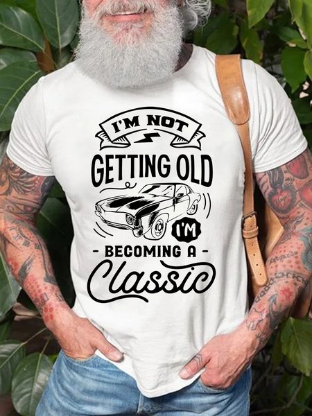 Men's I'm Not Getting Old I'm Becoming A Classic Loose Crew Neck Cotton T-Shirt, White, T-shirts
Men's I'm Not Getting Old I'm Becoming A Classic Loose Crew Neck Cotton T-Shirt, White, T-shirts