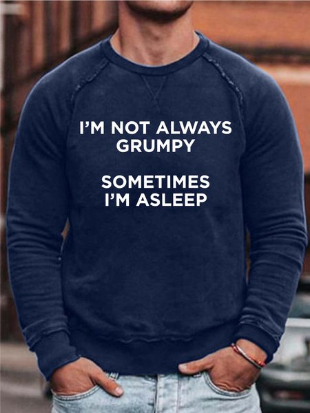 Men Always Grumpy Sometimes Asleep Letters Casual Sweatshirt, Dark blue, Hoodies&Sweatshirts
Men Always Grumpy Sometimes Asleep Letters Casual Sweatshirt, Dark blue, Hoodies&Sweatshirts