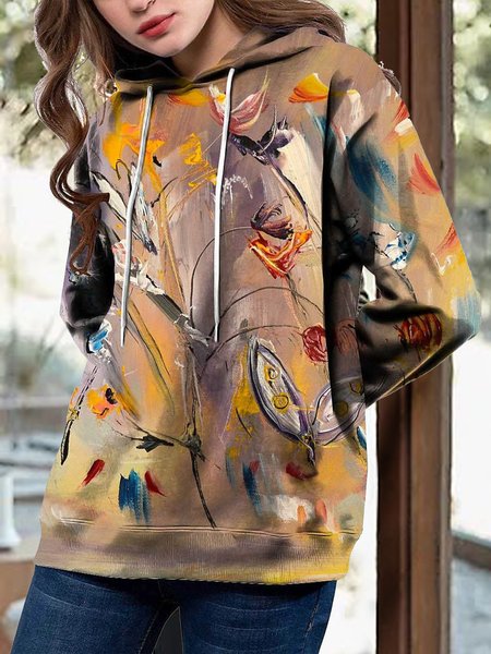 Women Pullover Hoodie Graffiti Floral Sweatshirt, Brown, Sweatshirts & Hoodies
Women Pullover Hoodie Graffiti Floral Sweatshirt, Brown, Sweatshirts & Hoodies