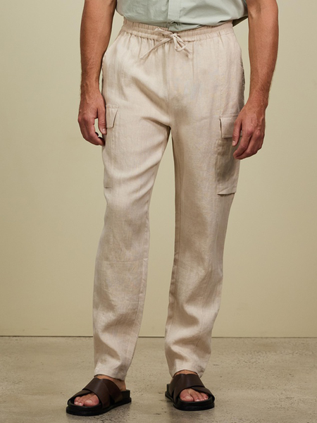 n style casual linen pants with cotton and linen base, As picture, Men's pants