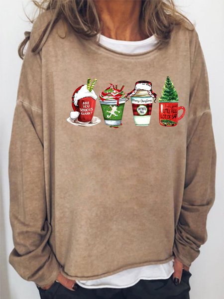 Women's Christmas Crew Neck Casual Sweatshirt, Light brown, Hoodies&Sweatshirts
Women's Christmas Crew Neck Casual Sweatshirt, Light brown, Hoodies&Sweatshirts