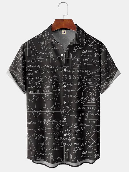 Mens Math Formula Print Front Buttons Soft Breathable Chest Pocket Casual Hawaiian Shirt, Black, Short Sleeve Shirts
Mens Math Formula Print Front Buttons Soft Breathable Chest Pocket Casual Hawaiian Shirt, Black, Short Sleeve Shirts