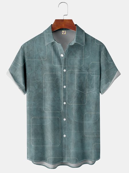 Men's Art Geometric Print Casual Breathable Hawaiian Short Sleeve Shirt, Green, Short Sleeve Shirts
Men's Art Geometric Print Casual Breathable Hawaiian Short Sleeve Shirt, Green, Short Sleeve Shirts
