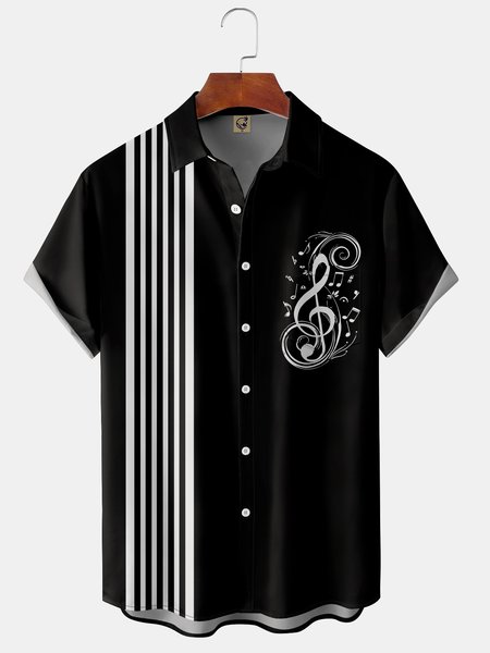 Men's Music Print Casual Breathable Hawaiian Short Sleeve Shirt, Black, Short Sleeve Shirts
Men's Music Print Casual Breathable Hawaiian Short Sleeve Shirt, Black, Short Sleeve Shirts