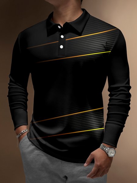 Men's 3D Gradient Abstract Stripe Print Button Business Soft Long Sleeve Polo Shirt Gym Bag, Black, Long Sleeve T-shirts
Men's 3D Gradient Abstract Stripe Print Button Business Soft Long Sleeve Polo Shirt Gym Bag, Black, Long Sleeve T-shirts