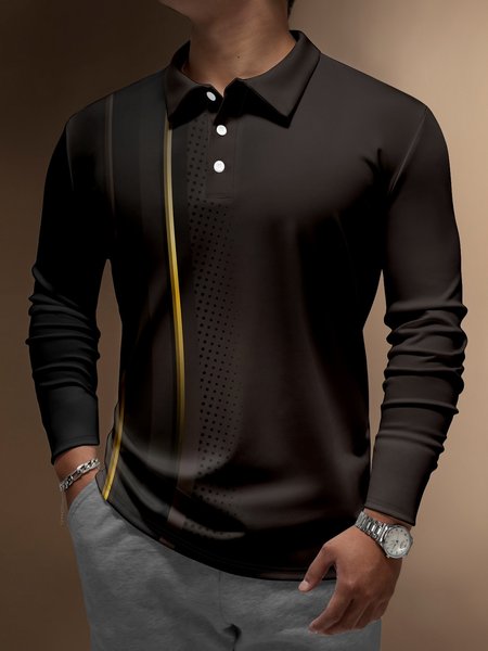 Men's 3D Gradient Abstract Stripe Print Button Business Soft Long Sleeve Polo Shirt Gym Bag, Black-brown, Long Sleeve T-shirts
Men's 3D Gradient Abstract Stripe Print Button Business Soft Long Sleeve Polo Shirt Gym Bag, Black-brown, Long Sleeve T-shirts