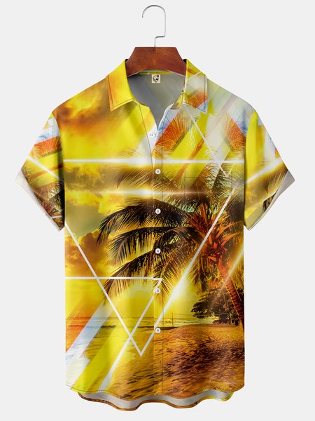 Men's Coconut Tree Print Fashion Hawaiian Lapel Short Sleeve Shirt, Yellow, Short Sleeve Shirts
Men's Coconut Tree Print Fashion Hawaiian Lapel Short Sleeve Shirt, Yellow, Short Sleeve Shirts