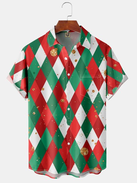 Men's Christmas Print Fashion Hawaiian Lapel Short Sleeve Shirt, Red, Short Sleeve Shirts
Men's Christmas Print Fashion Hawaiian Lapel Short Sleeve Shirt, Red, Short Sleeve Shirts