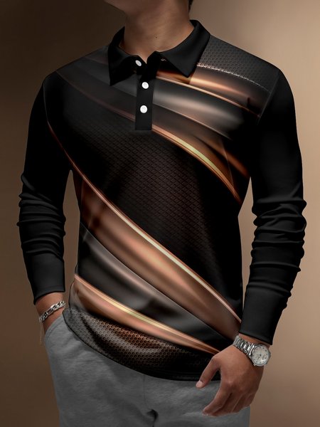 Men's 3D Gradient Abstract Stripe Print Button Business Soft Long Sleeve Polo Shirt Gym Bag, Black, Long Sleeve T-shirts
Men's 3D Gradient Abstract Stripe Print Button Business Soft Long Sleeve Polo Shirt Gym Bag, Black, Long Sleeve T-shirts