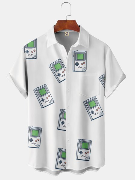 Men's Retro Game Print Fashion Hawaiian Lapel Short Sleeve Shirt, White, Short Sleeve Shirts
Men's Retro Game Print Fashion Hawaiian Lapel Short Sleeve Shirt, White, Short Sleeve Shirts
