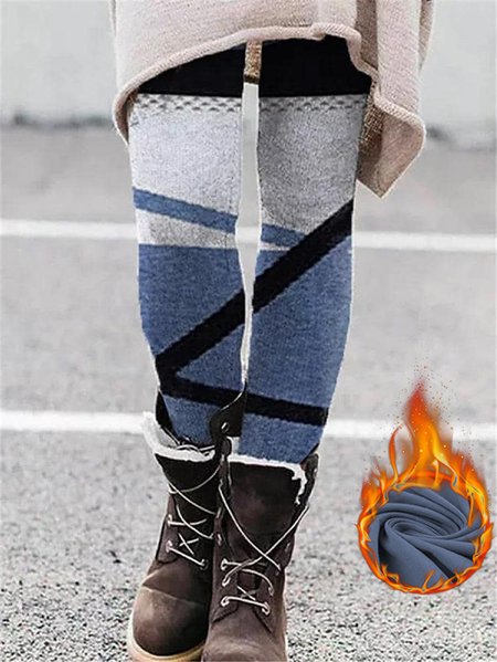 Regular Fit Cotton-Blend Casual Leggings, Multicolor, leggings