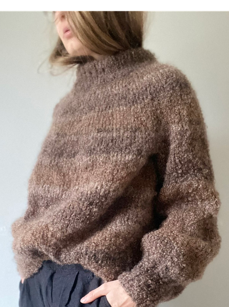 Regular Fit Crew Neck Casual Sweater, Brown, Sweaters