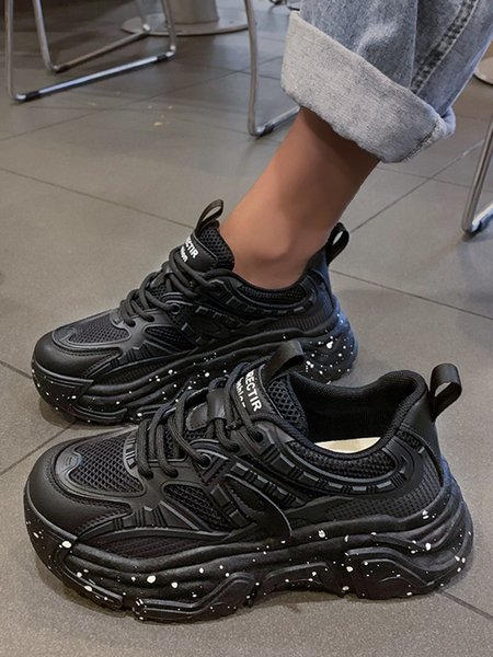 Women's Lightweight and Comfortable Platform Lace Up Casual Sneakers, Black, Sneakers
Women's Lightweight and Comfortable Platform Lace Up Casual Sneakers, Black, Sneakers