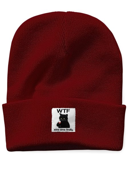 Lilicloth X Kelly WTF Wine Time Finally Animal Cat Graphic Beanie Hat, Wine red, Hats
Lilicloth X Kelly WTF Wine Time Finally Animal Cat Graphic Beanie Hat, Wine red, Hats